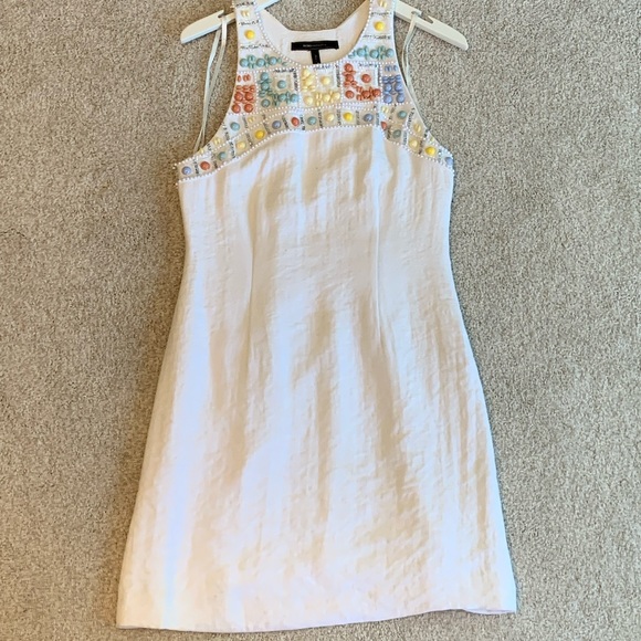 BCBG Beaded Linen Dress. Size 4 - Picture 10 of 13